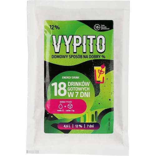 VYPITO 12%, kotike 18 kokteili jaoks - Energiajook, 126 g