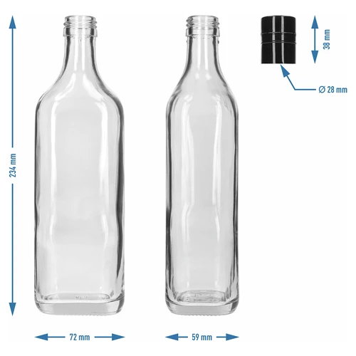 Walker pudel 500 ml, keeratava korgiga, 1 tk - 5