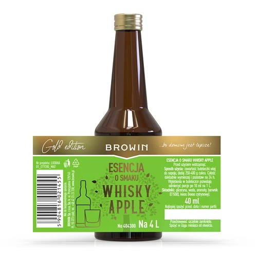 Whisky Apple maitseessents - 40 ml, 4 L jaoks - 4