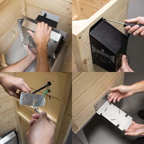 Wi-Fi-ga suitsuahi, 200 L – dragON WOOD 100IQ elektrilise küttemooduli ja juhtseadmega - 13