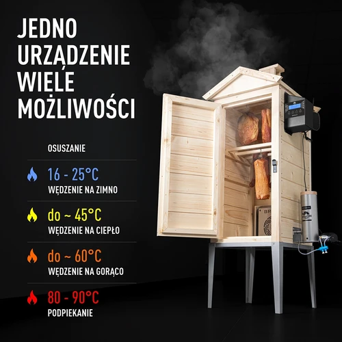 Wi‑Fi-ga suitsuahi, 200 L – dragON WOOD 100IQ elektrilise küttemooduli ja kontrolleriga - 5